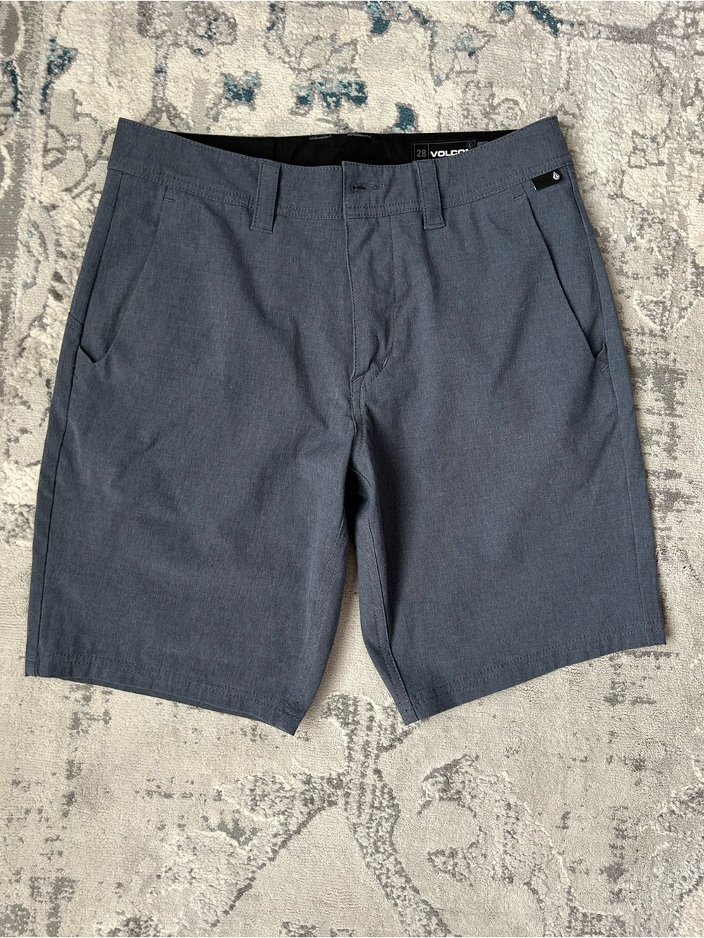 Volcom Men's Slate Gray Flat Front Shorts